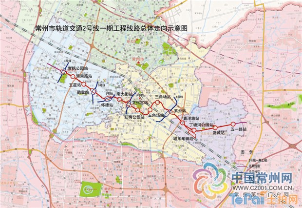 常州地铁2号线提上日程沿途15个站点