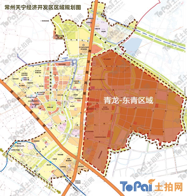 其中,常州青龙-东青地区作为天宁经发区东扩发展重点片区,规划范围